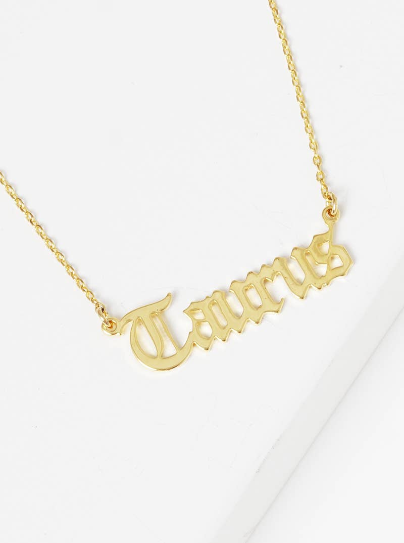Gold Plated Zodiac Sign Necklace