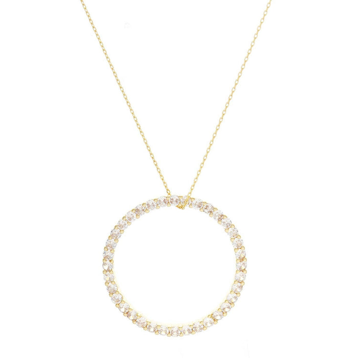 Gold Plated Eternity Circle Necklace