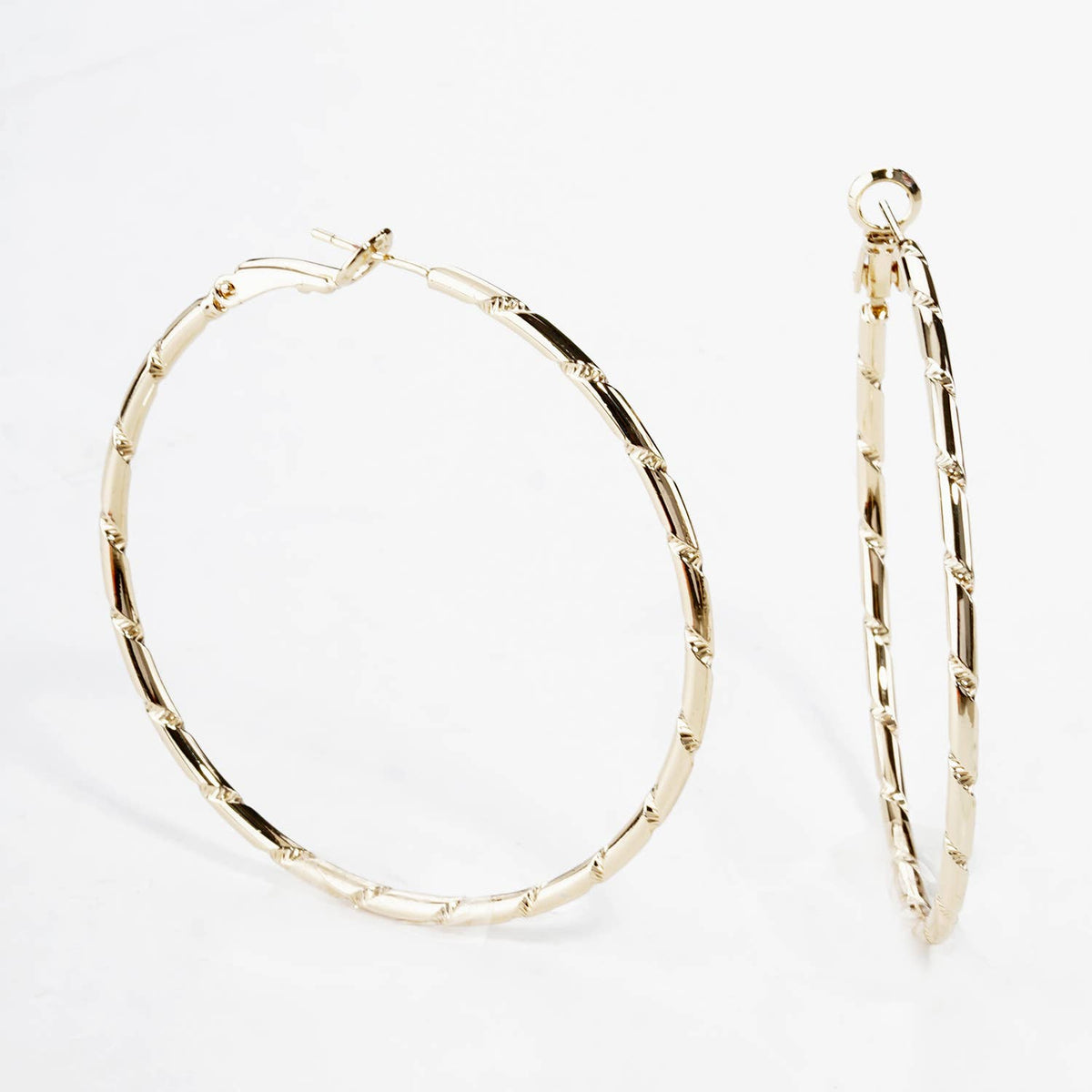 Textured Hoop Earrings