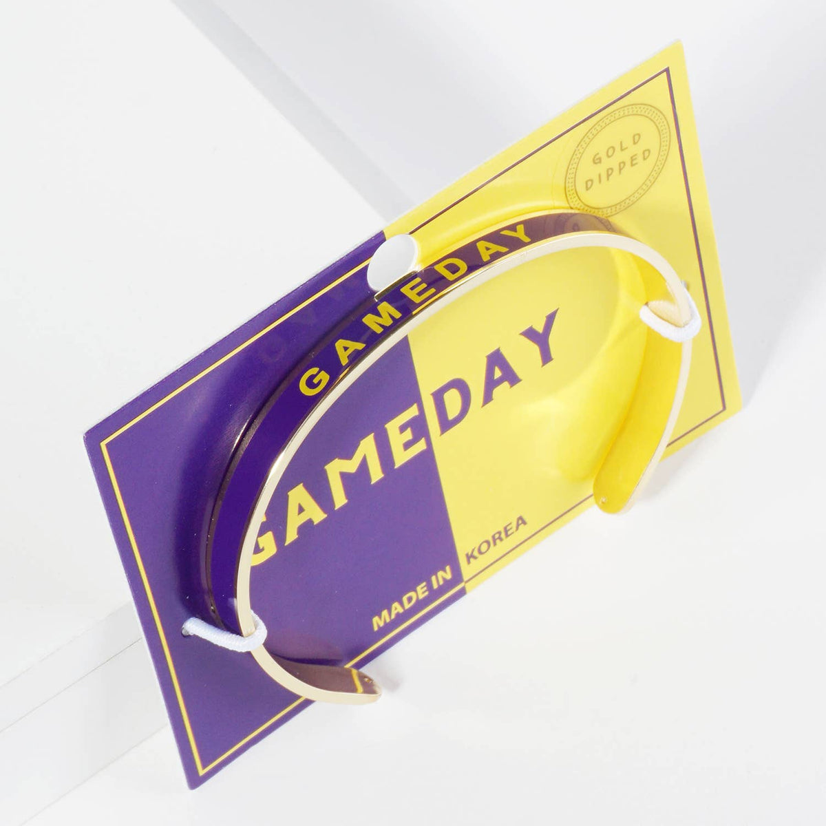18K GOLD DIPPED ENAMEL GAME DAY CUFF BRACELET.