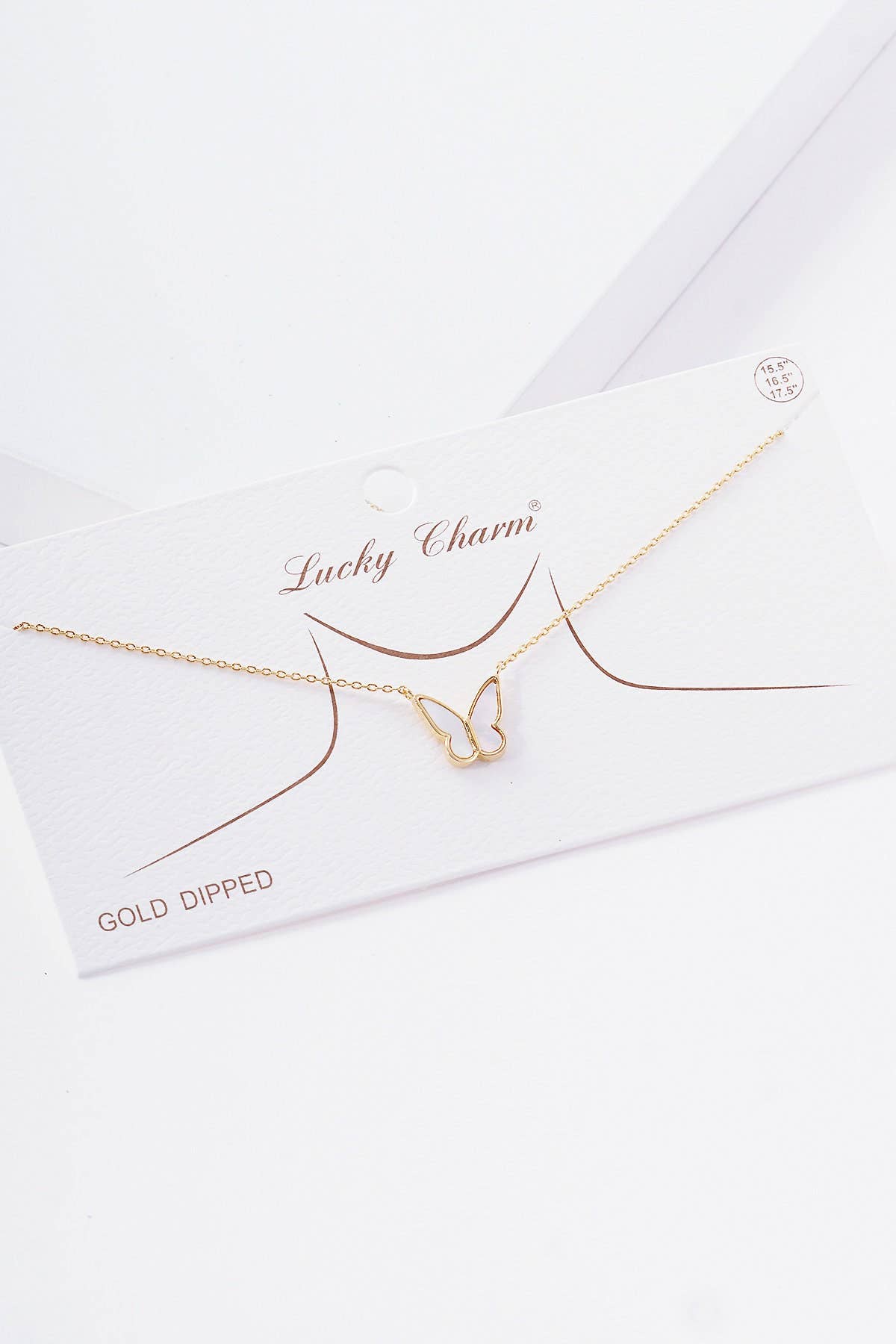 White Shelled Butterfly Necklace