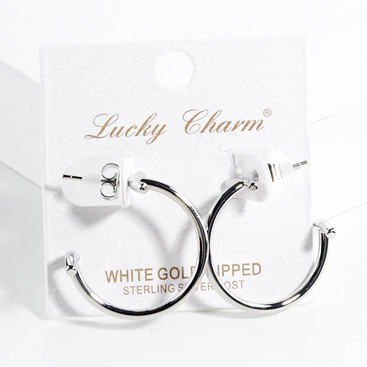 Minimalist Open Hoop Earrings with Sterling Silver Post