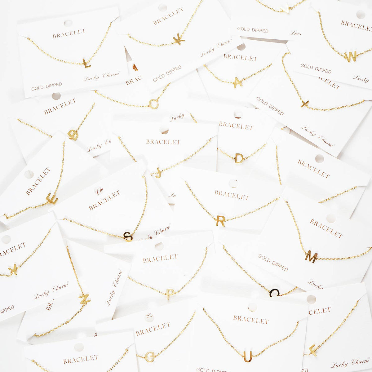 Gold Plated Initial Letter Bracelet