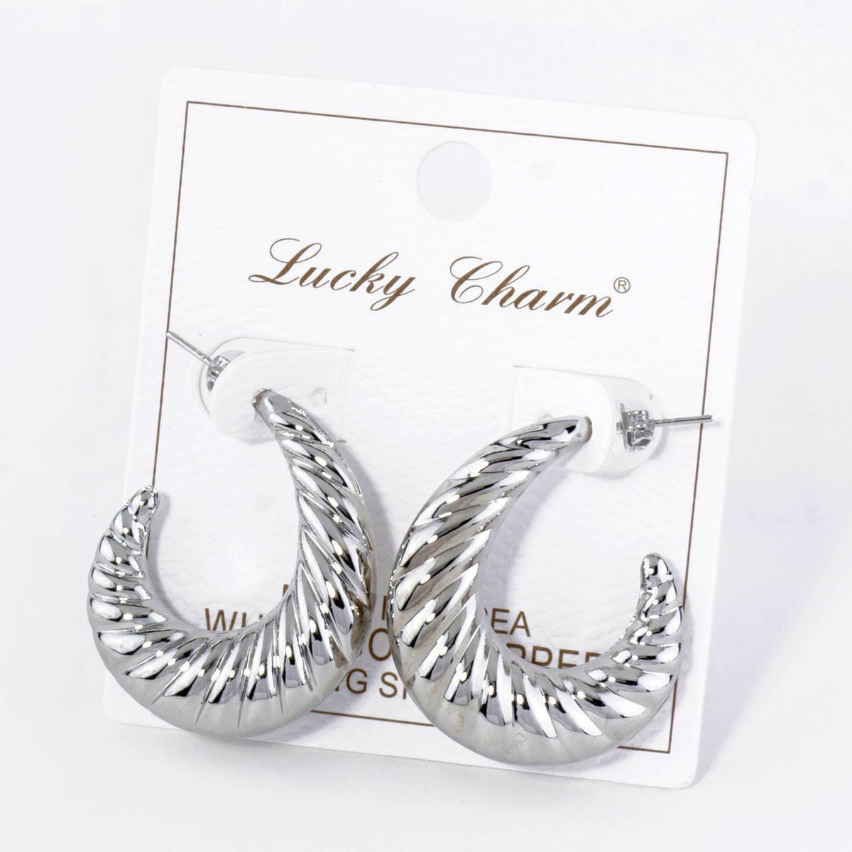 30mm Hollow Croissant Hoop Earrings / 18K Gold Dipped