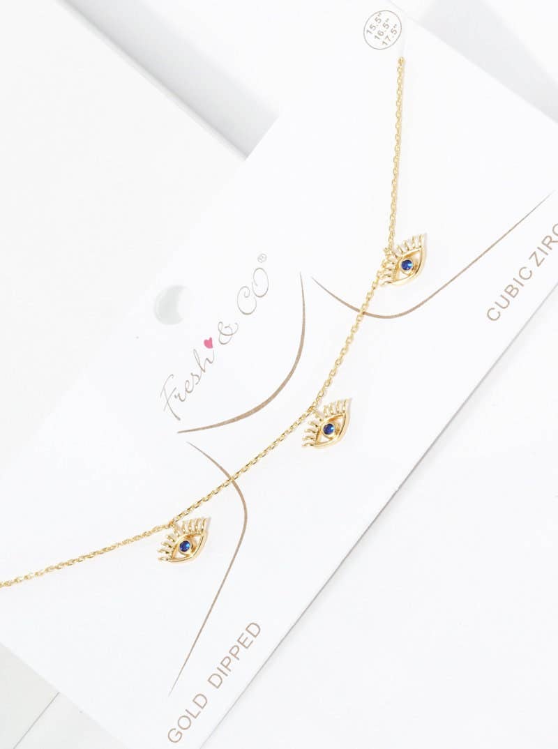 Mini Spaced Evil Eye Necklace