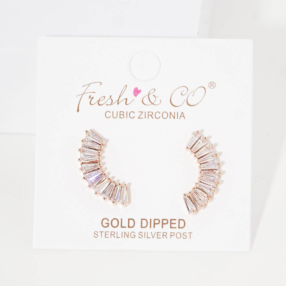 Baguette Cubic Zirconia Ear Crawlers