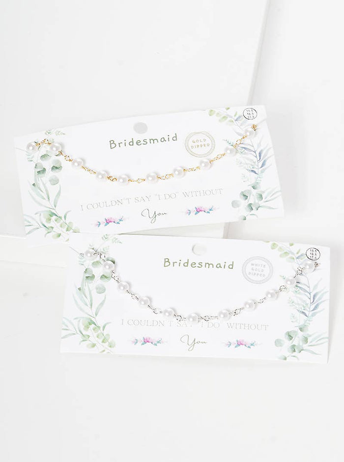 Dainty Pearl Station Choker Necklace