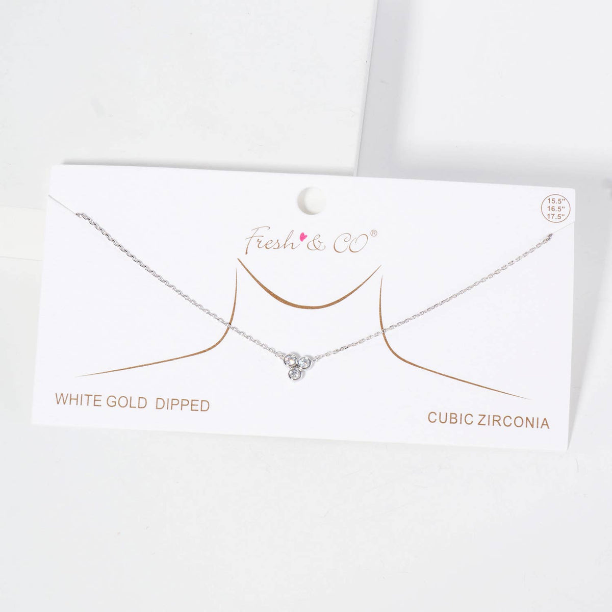 Minimalist Three-Stone Bezel Necklace