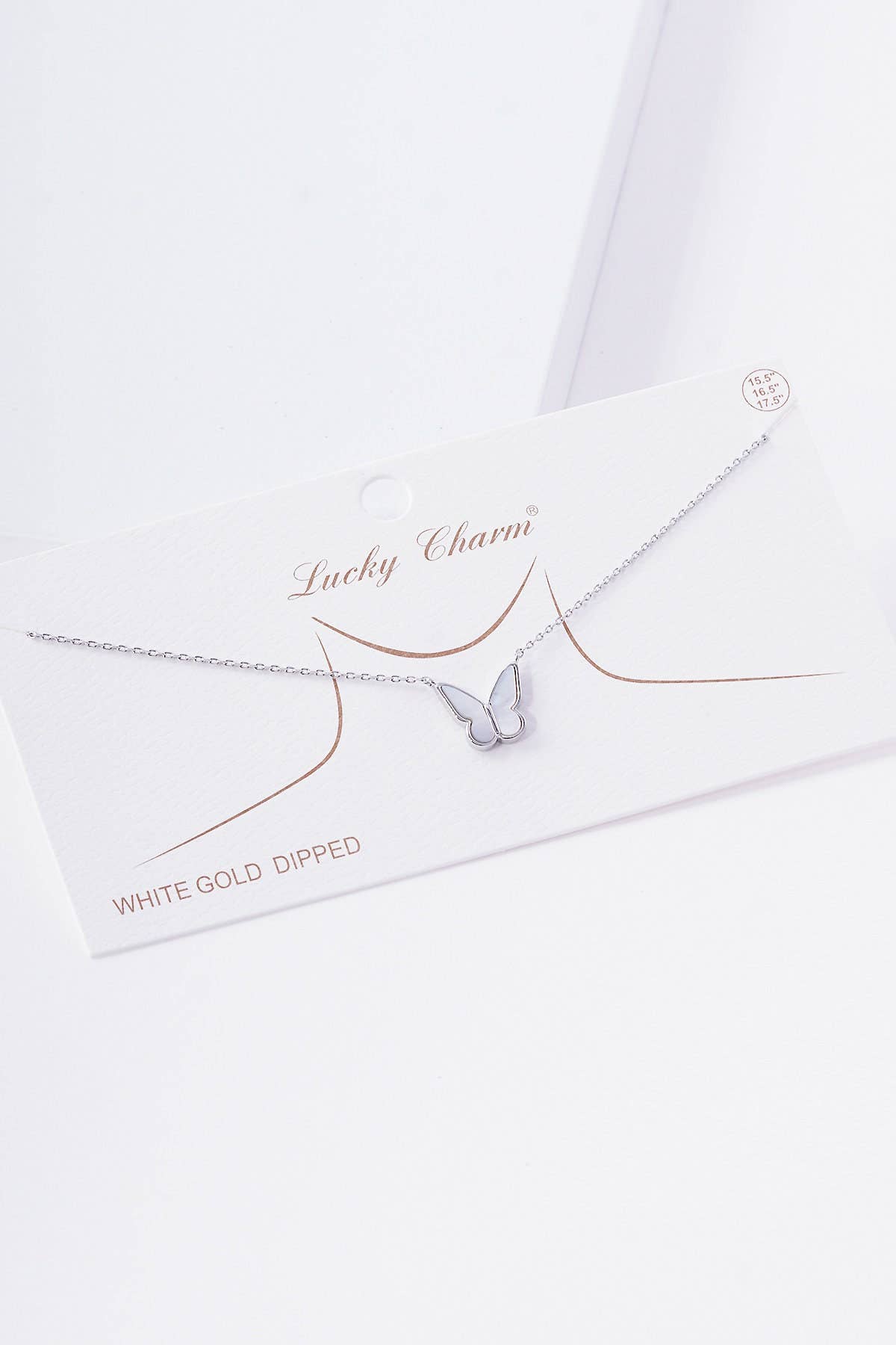 White Shelled Butterfly Necklace