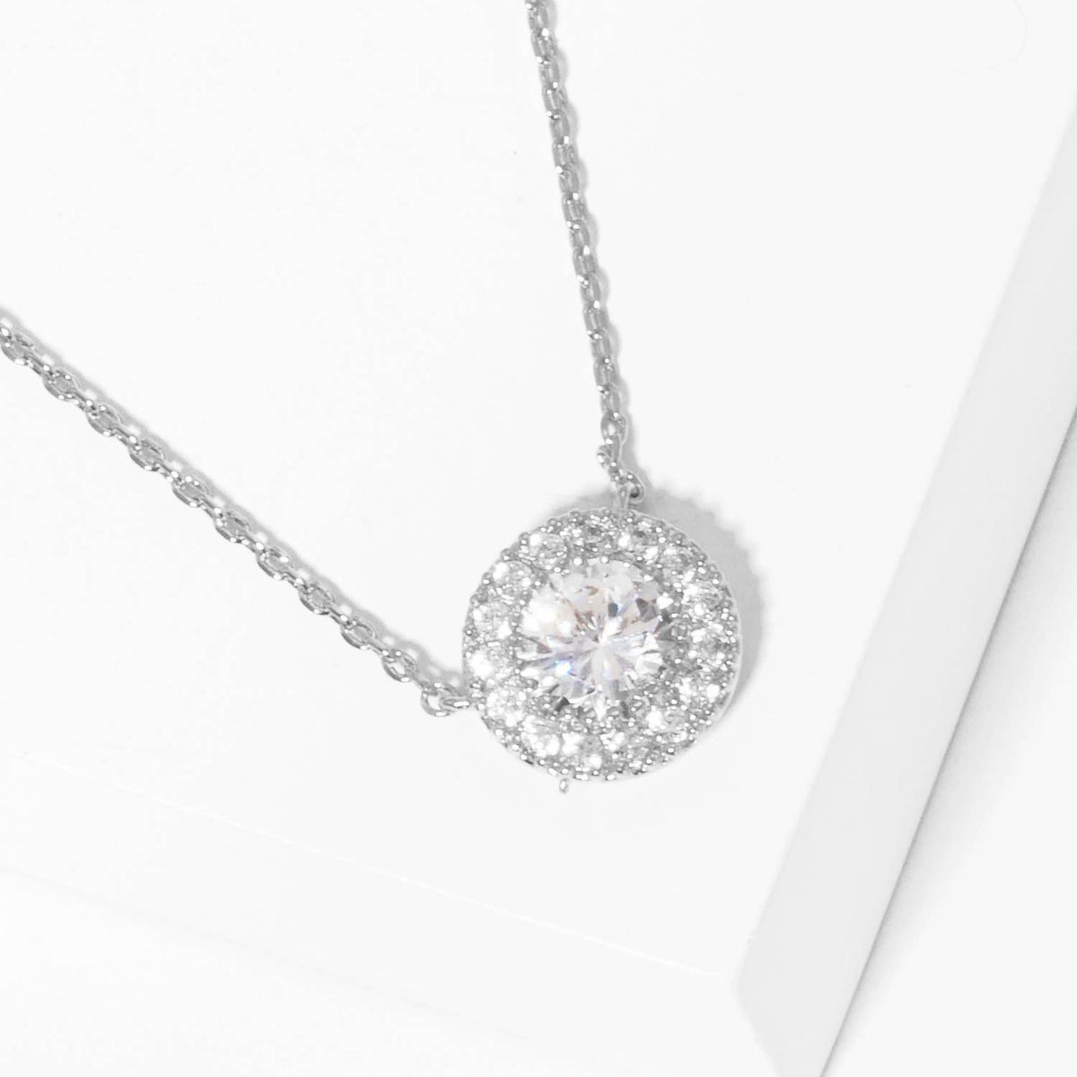 Dazzling Halo Pendant Necklace