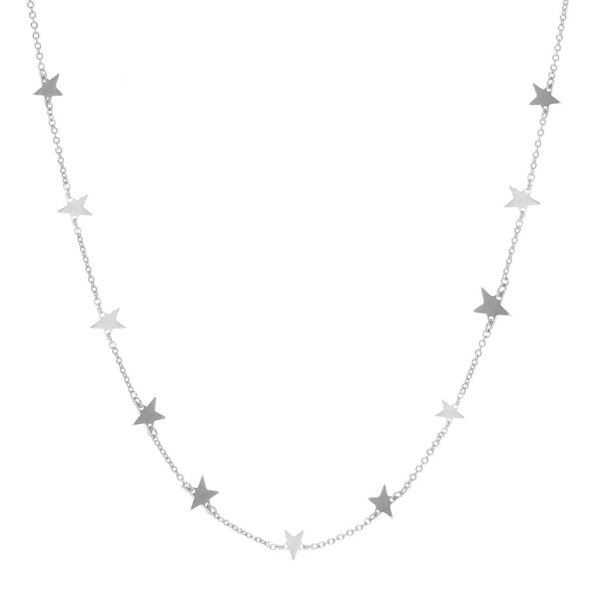 Gold Plated Floating Star Charm Necklace