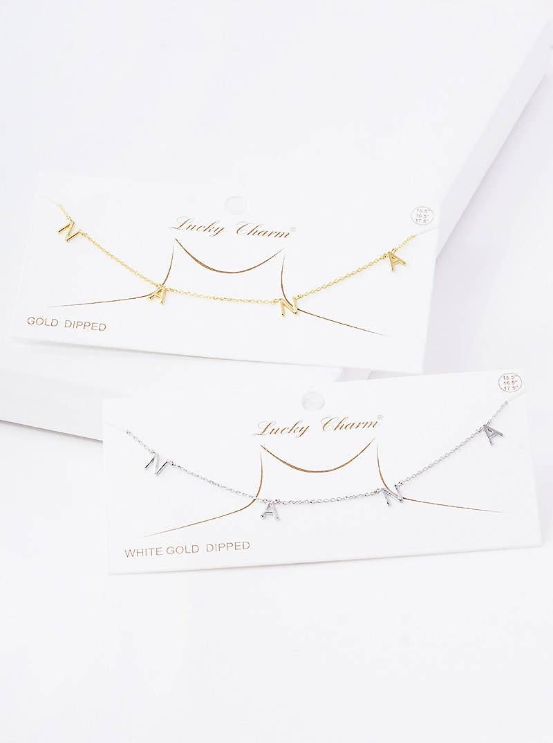 Mini Spaced Letter Nana Necklace