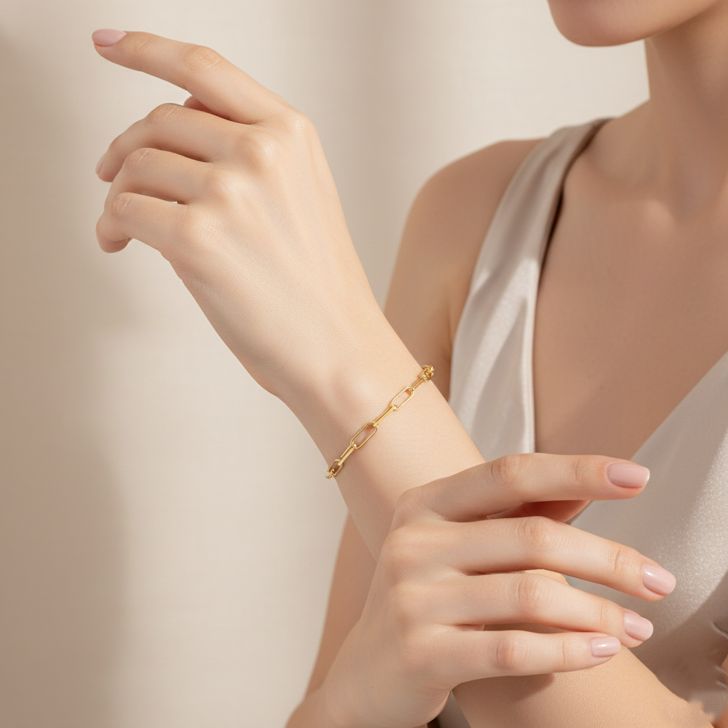 Minimalist Paperclip Chain Bracelet