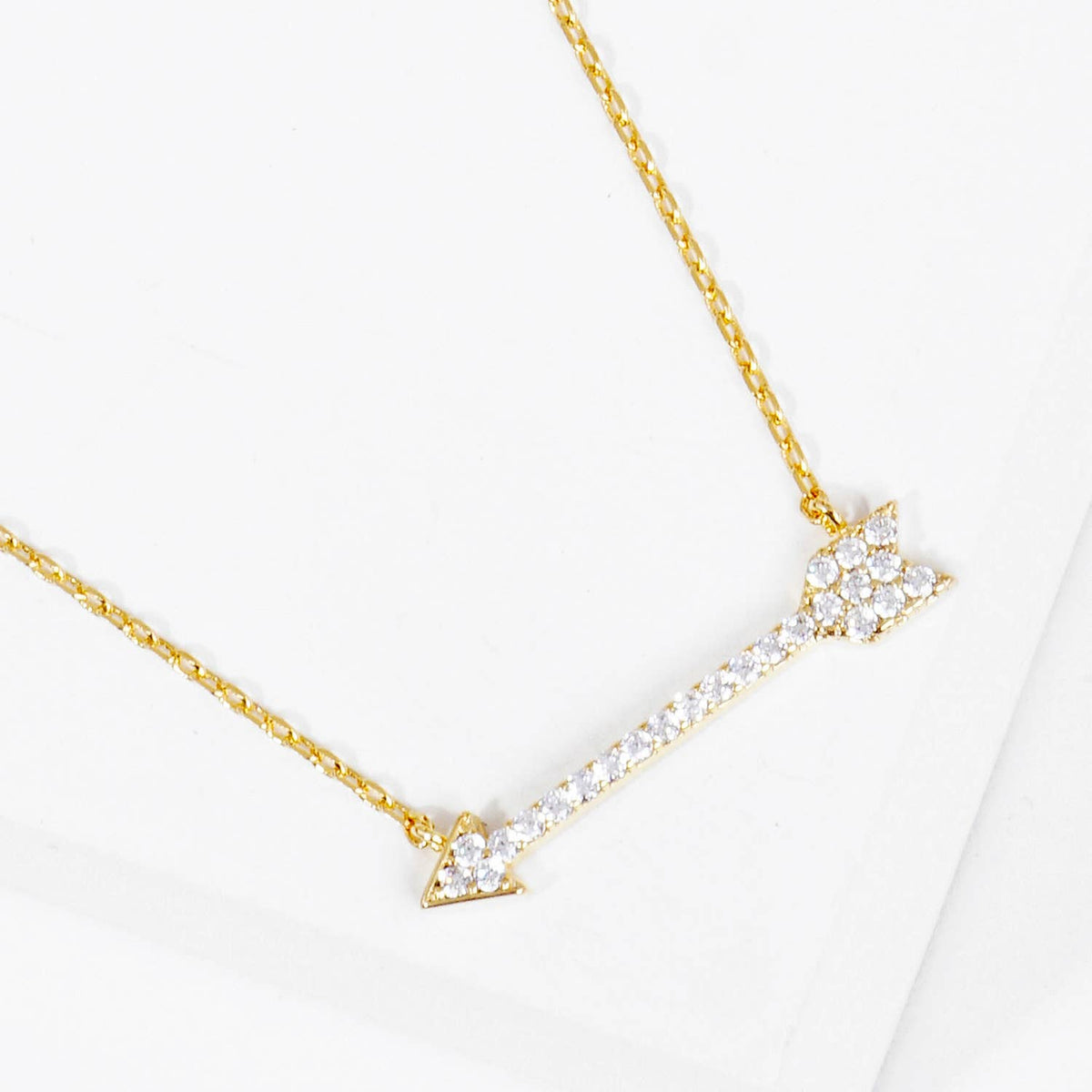 Pavé Diamond Arrow Pendant Necklace