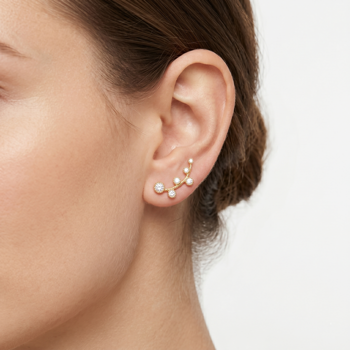 Cubic Zirconia Ear Crawlers