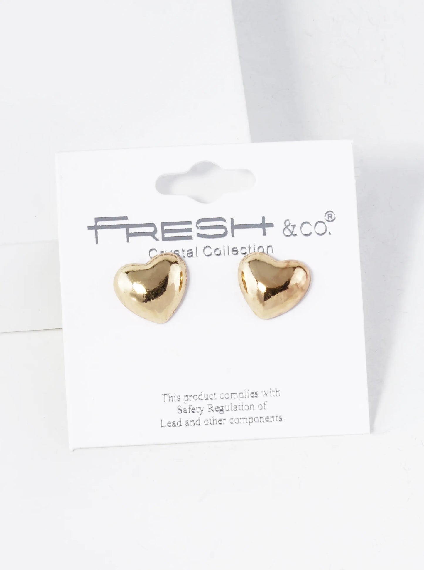 10mm Dainty Puffy Heart Stud Earrings