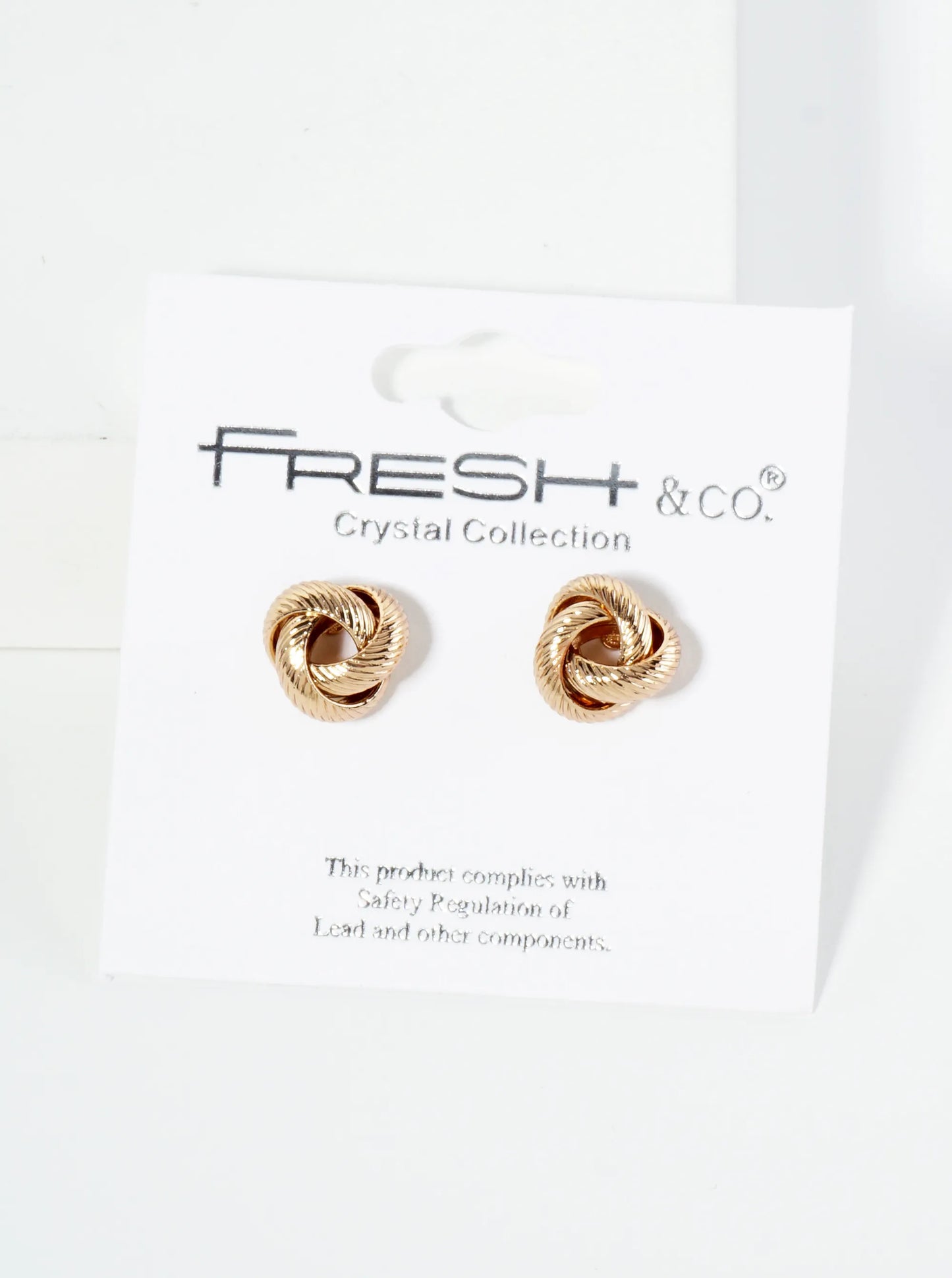 10mm Textured Classic Love Knot Stud Earrings