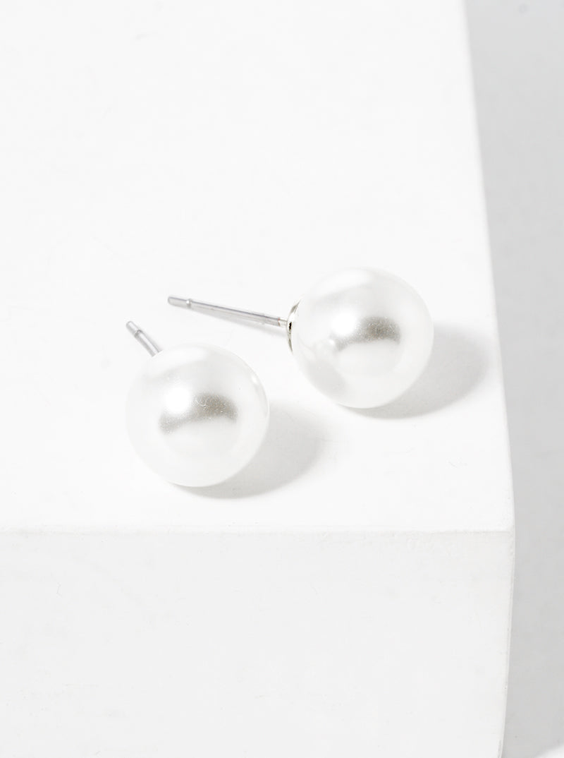 10mm Pearl Post Stud Earrings