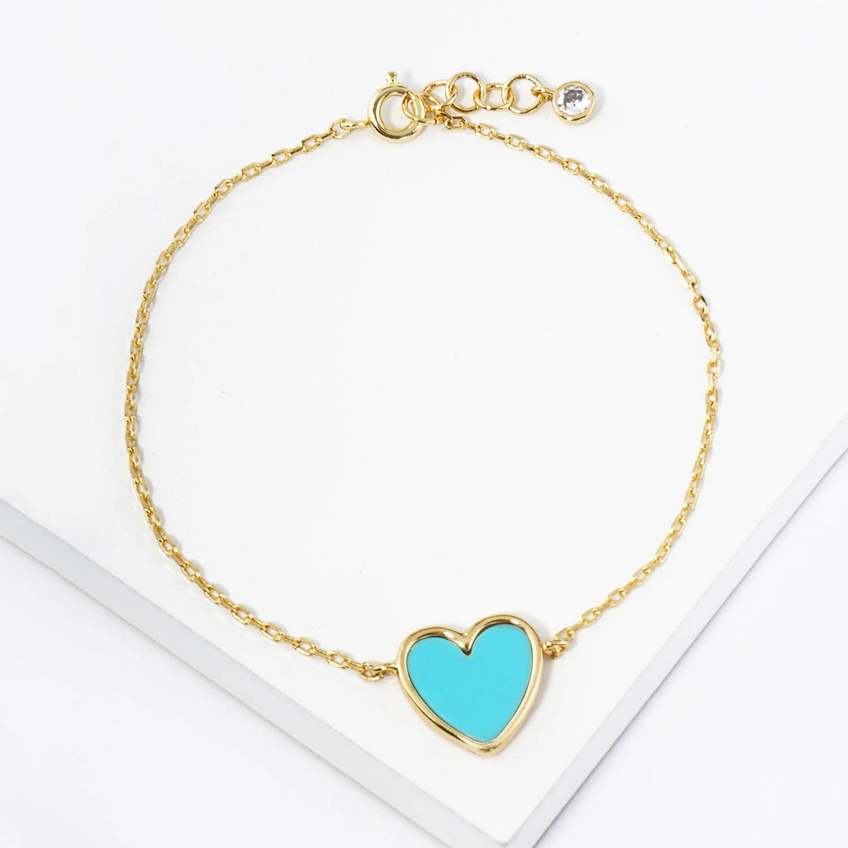 Minimalist Heart Charm Bracelet - Multi-Color Collection