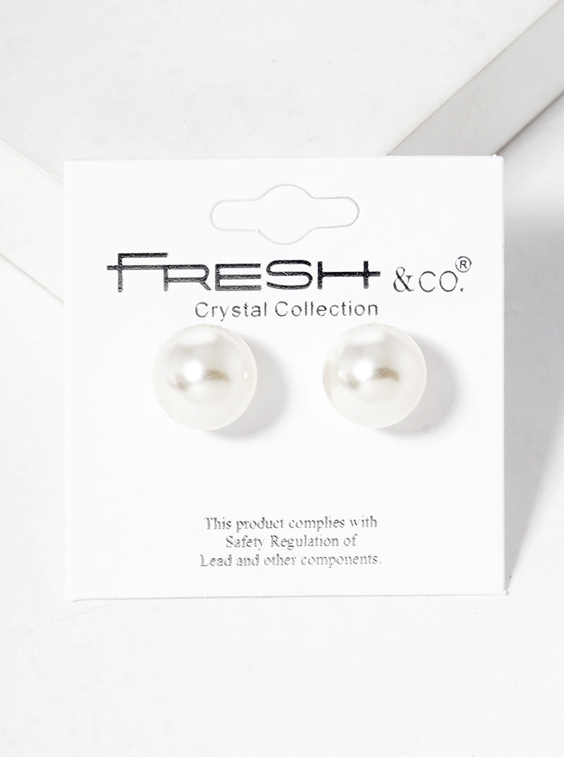 12mm Pearl Post Stud Earrings