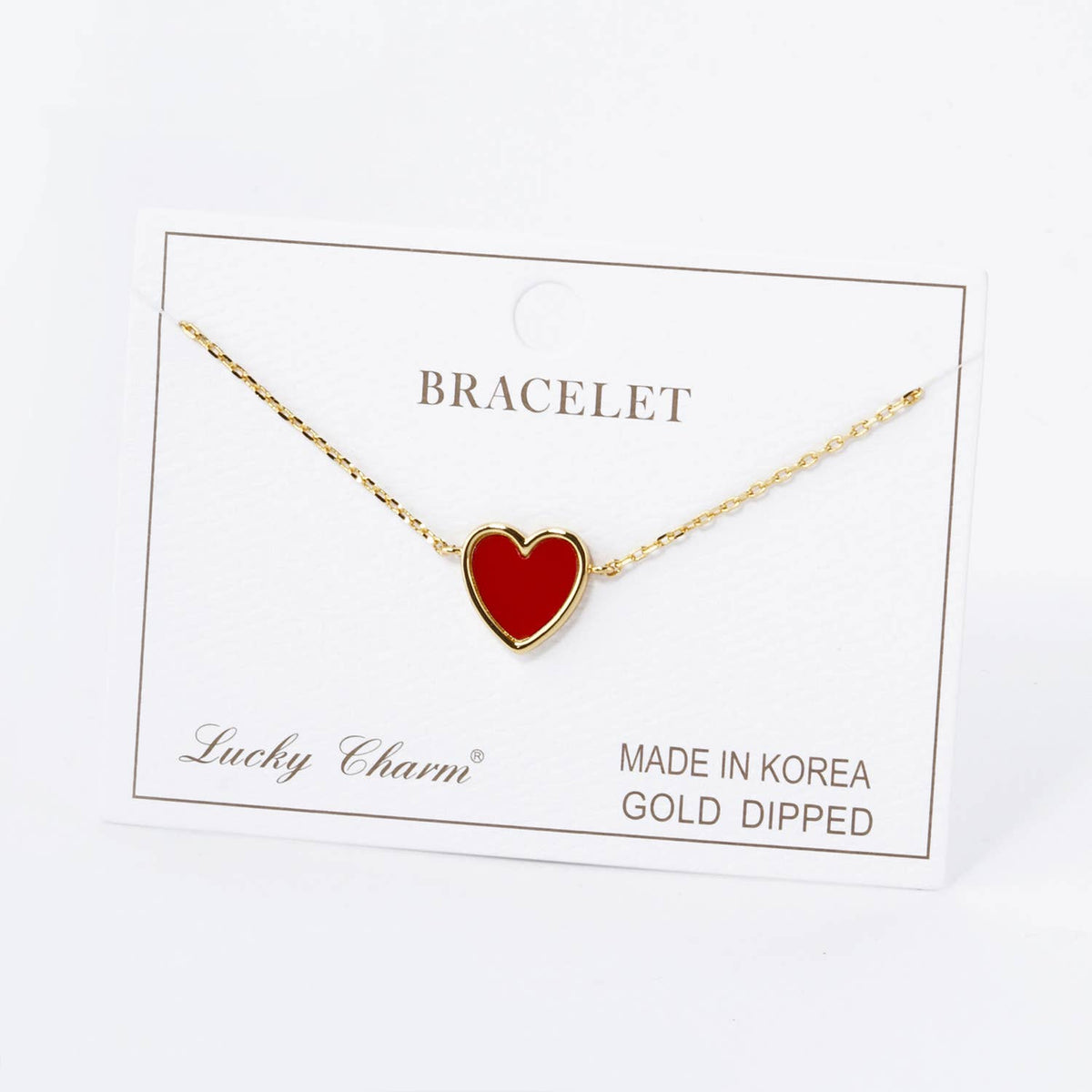 Minimalist Heart Charm Bracelet - Multi-Color Collection
