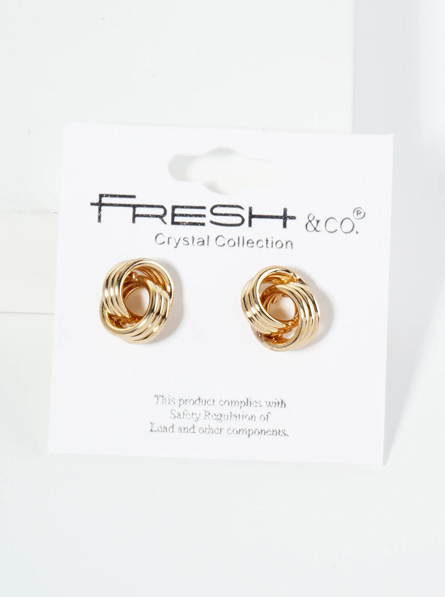 13mm Interlocking Two Circles Stud Earrings