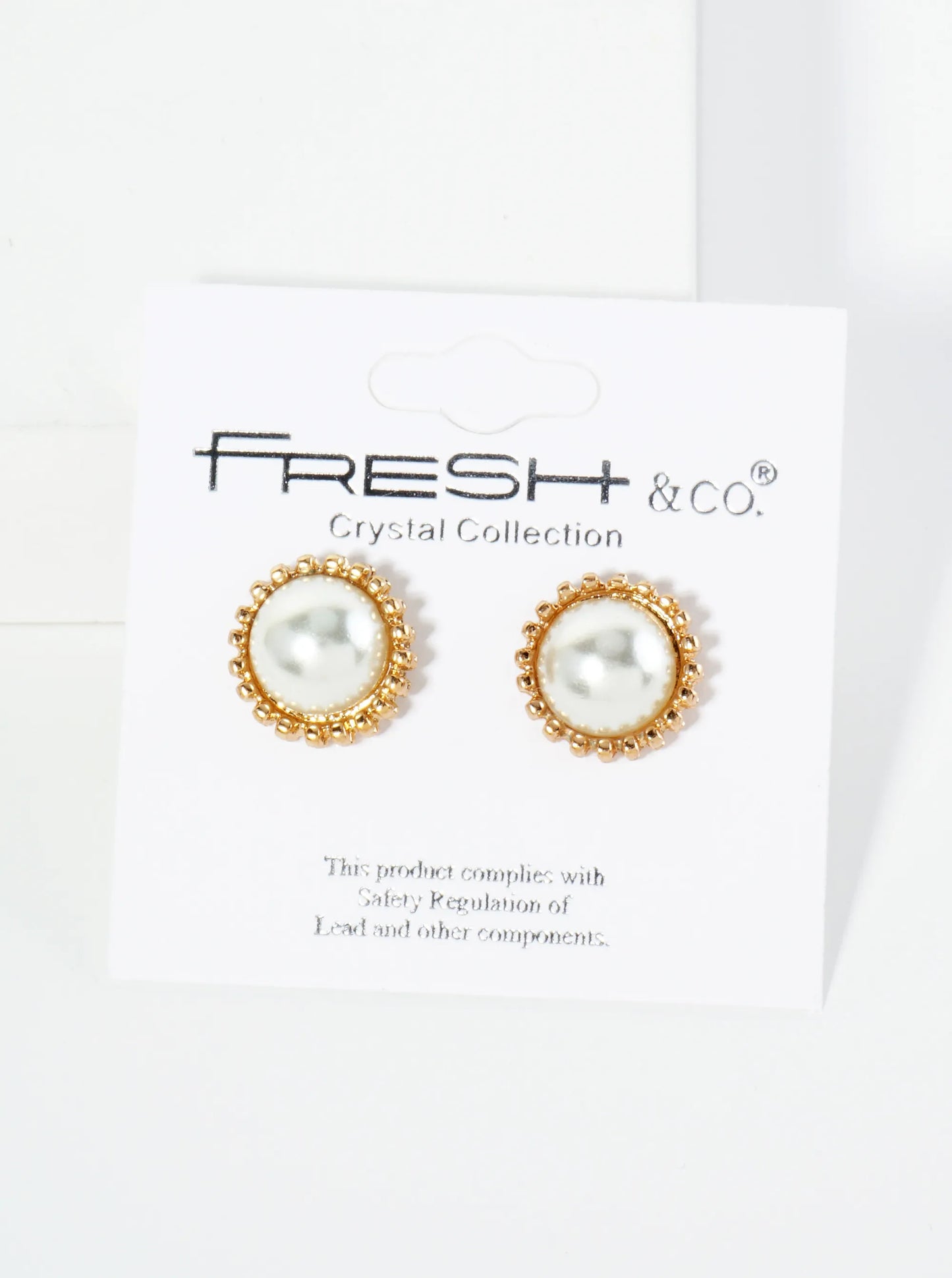 13mm Round Pearl Button Stud Earrings