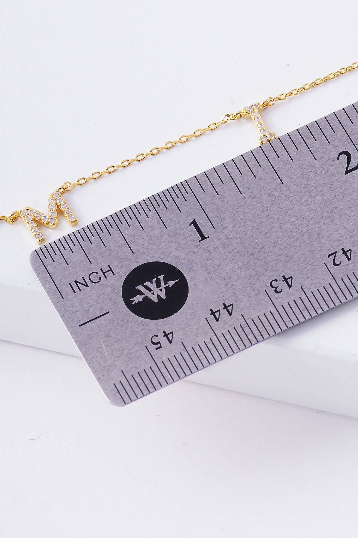 Gold Mimi Spaced Letter Necklace
