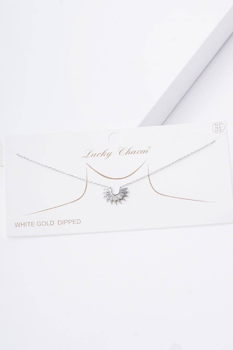 Gold Plated Half Starburst Necklace