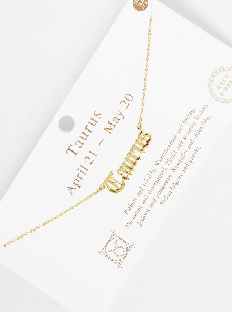 Gold Plated Zodiac Sign Necklace