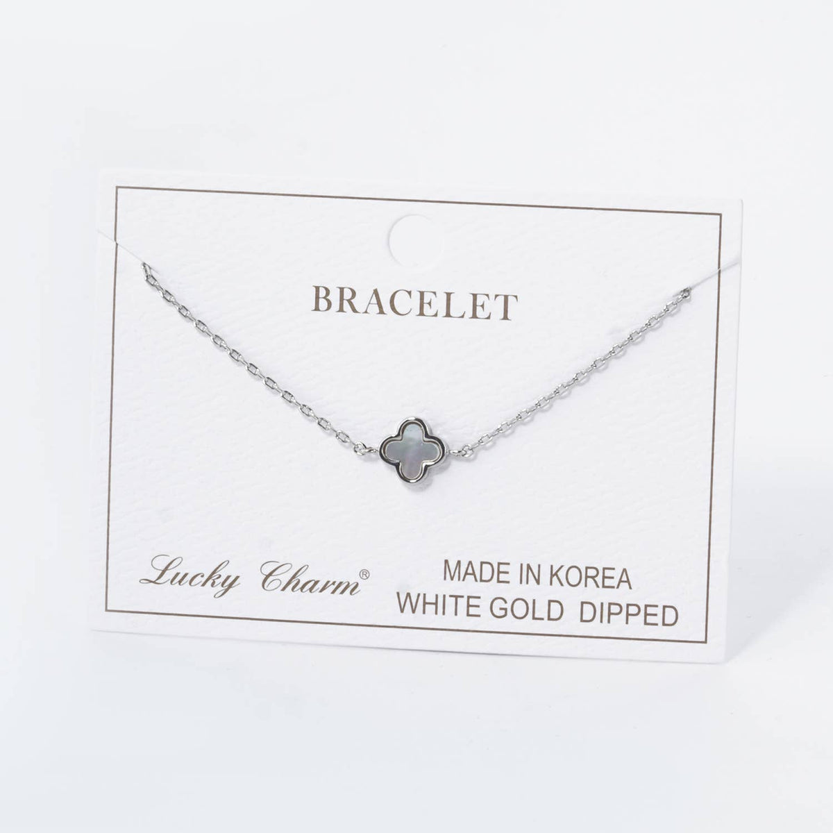 Dainty Clover Charm Bracelet