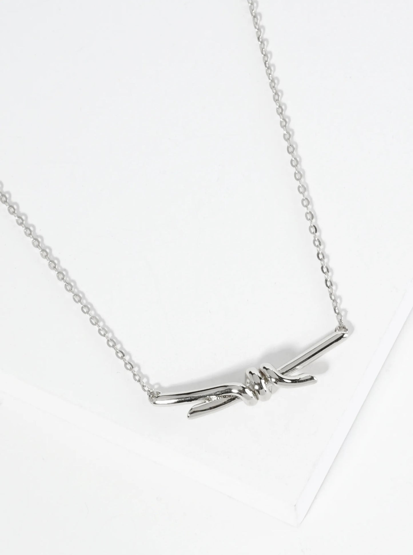 18K Gold Dipped 1 Inch Brass Knot Pendant Necklace