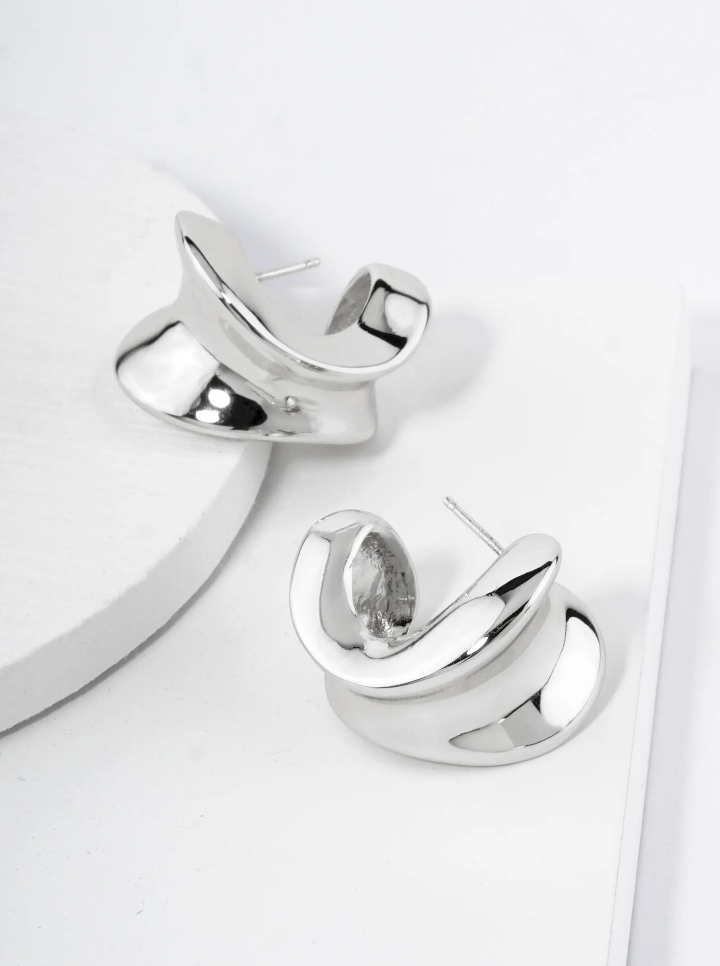 18K Gold Dipped 20mm Chunky Organic Tapered Hoop Earrings