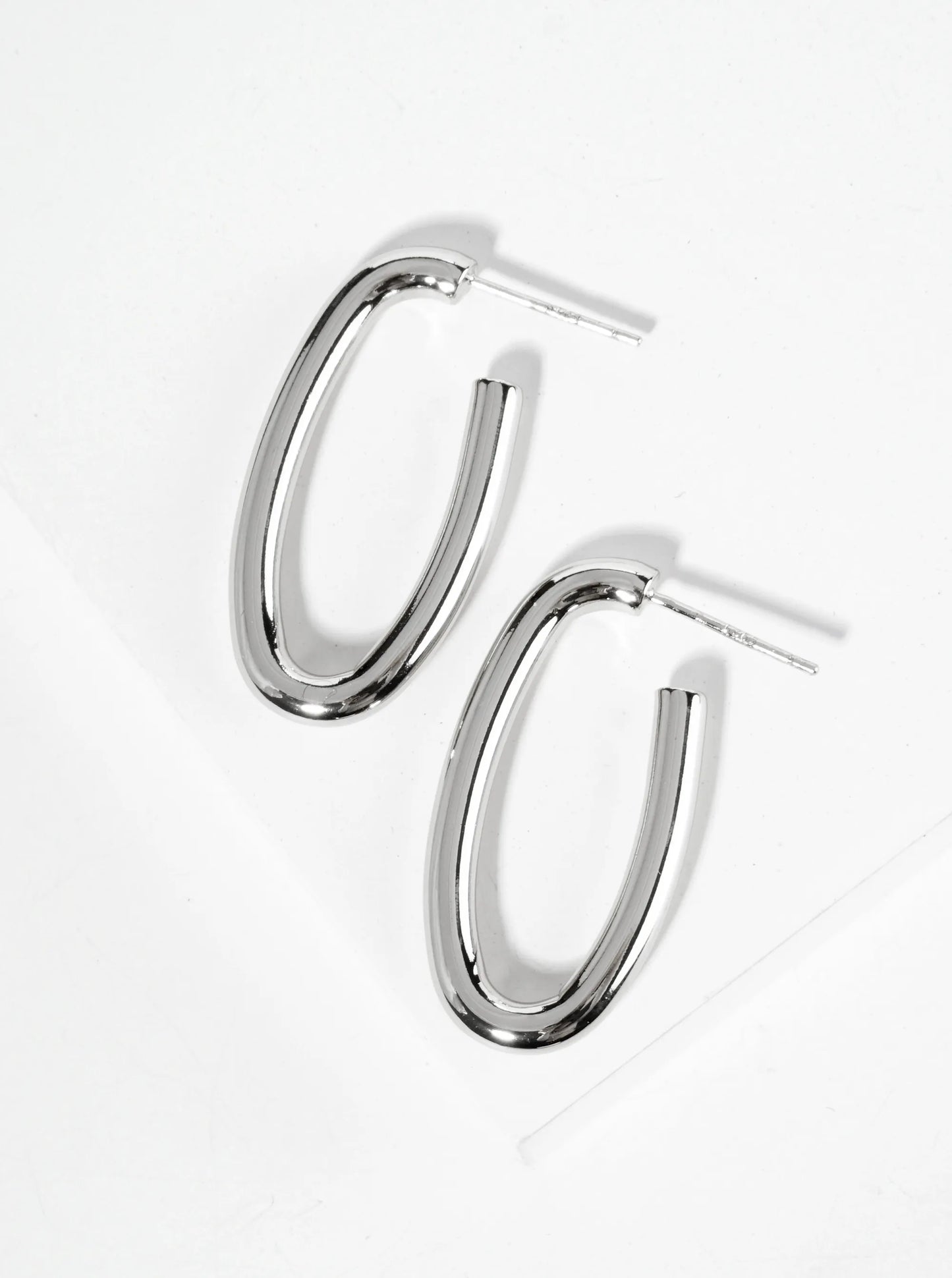 18K Gold Dipped 30mm Oval Hoop Earrings