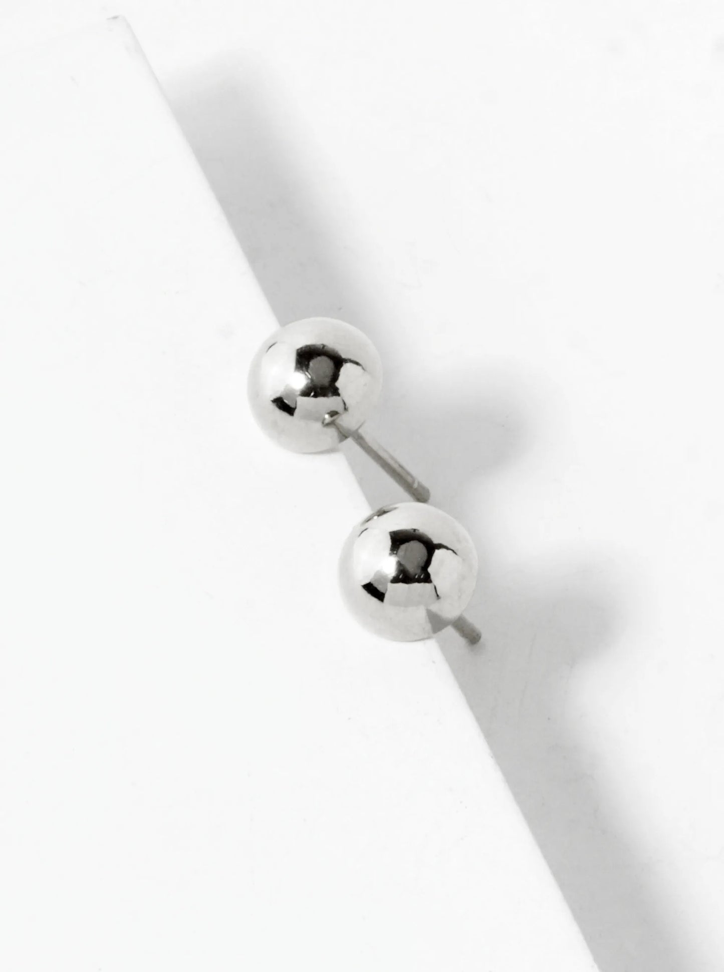 18K Gold Dipped 5mm Brass Half Ball Sterling Silver Post Stud Earrings