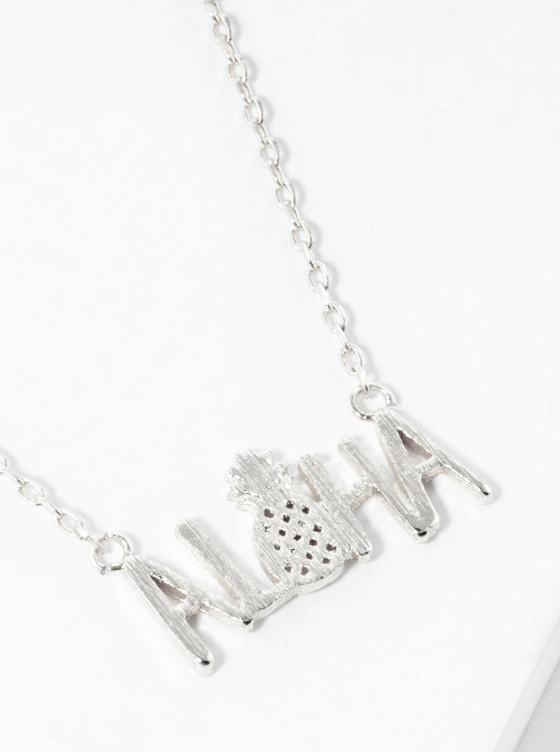 18K Gold Dipped Aloha Pineapple Pendant Delicate Necklace