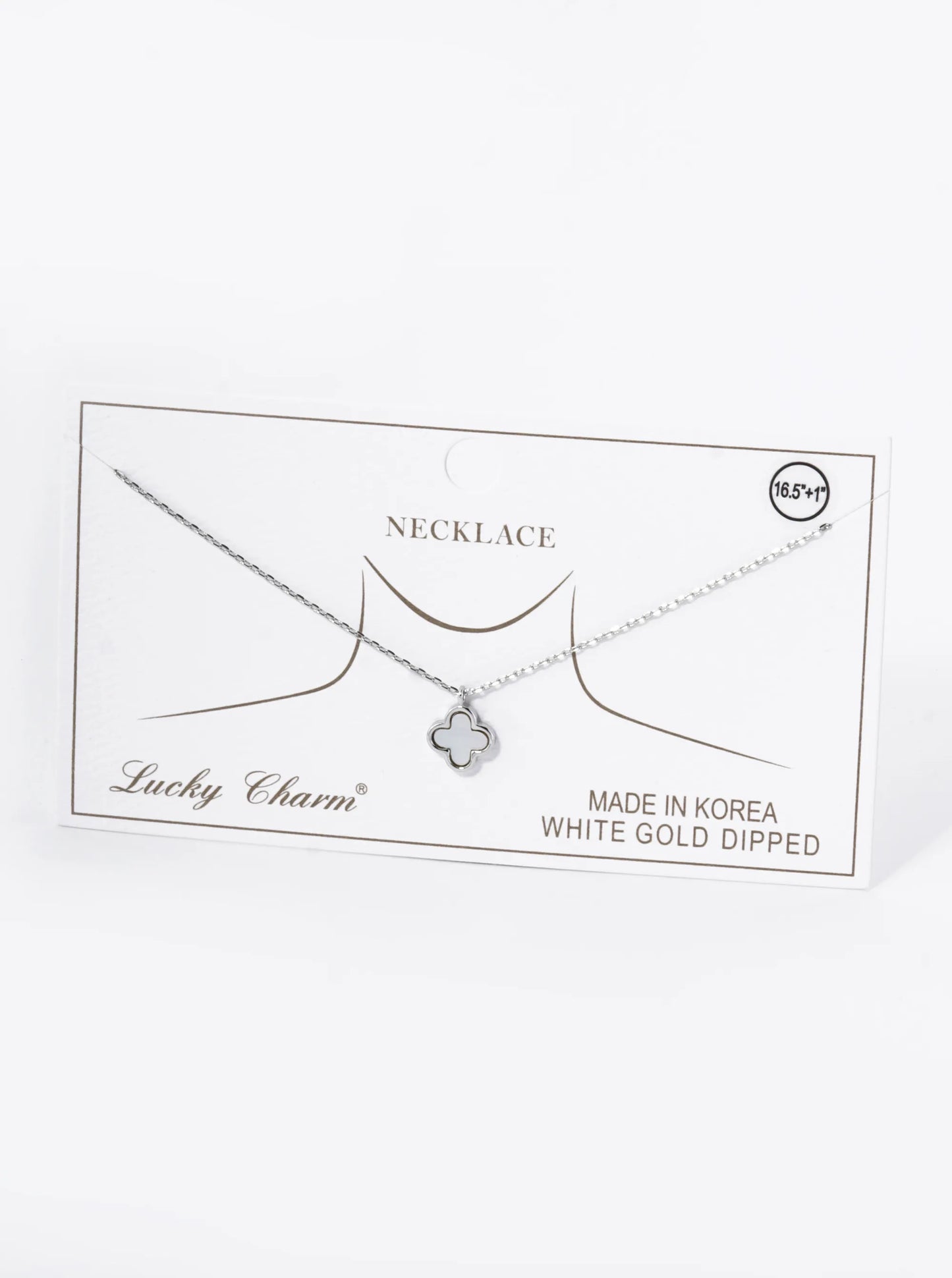 18K Gold Dipped Dainty 9mm Quatrefoil Pendant Necklace