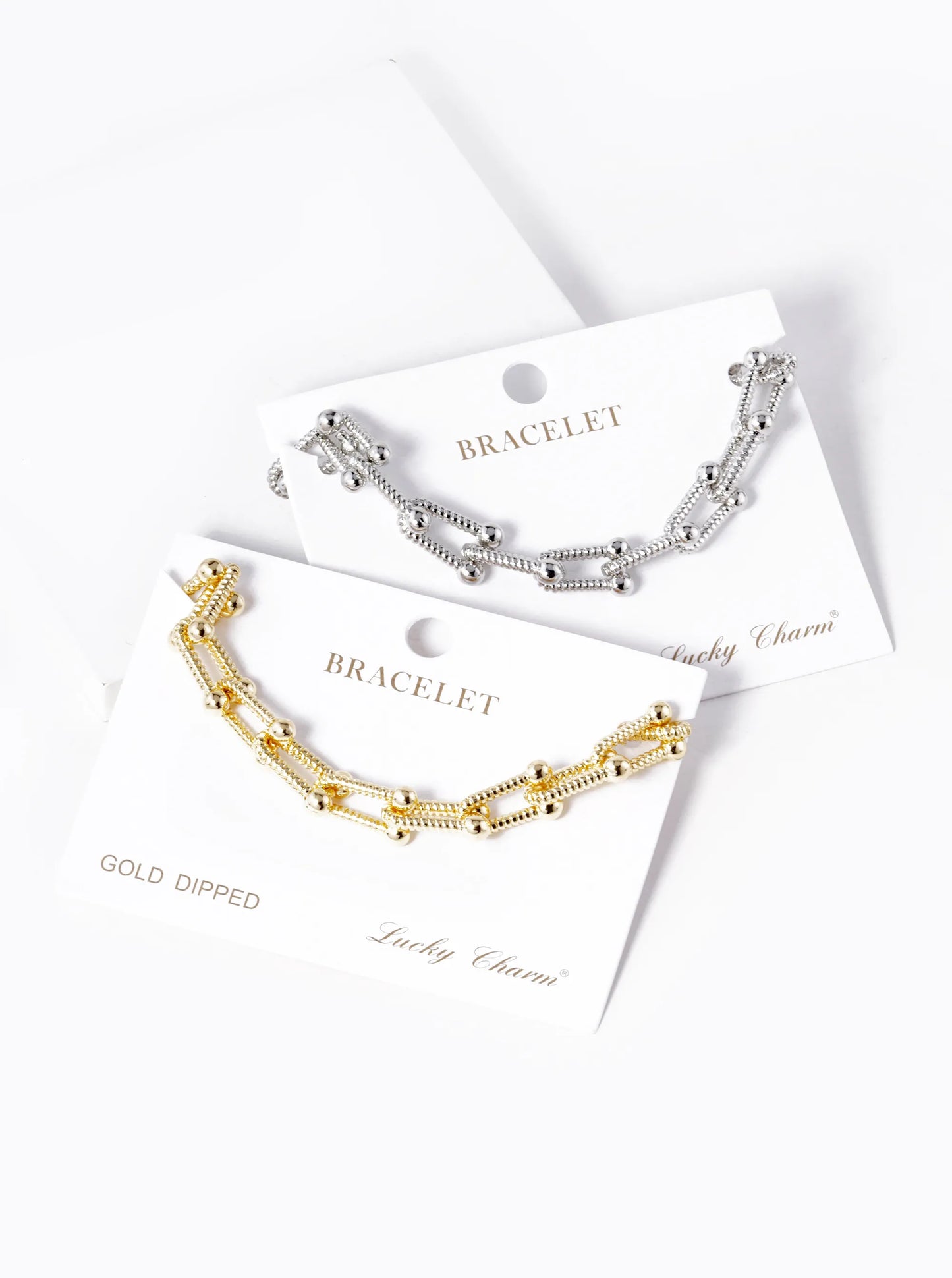 18K Gold Dipped Designer Inspired Brass Chain Bracelet