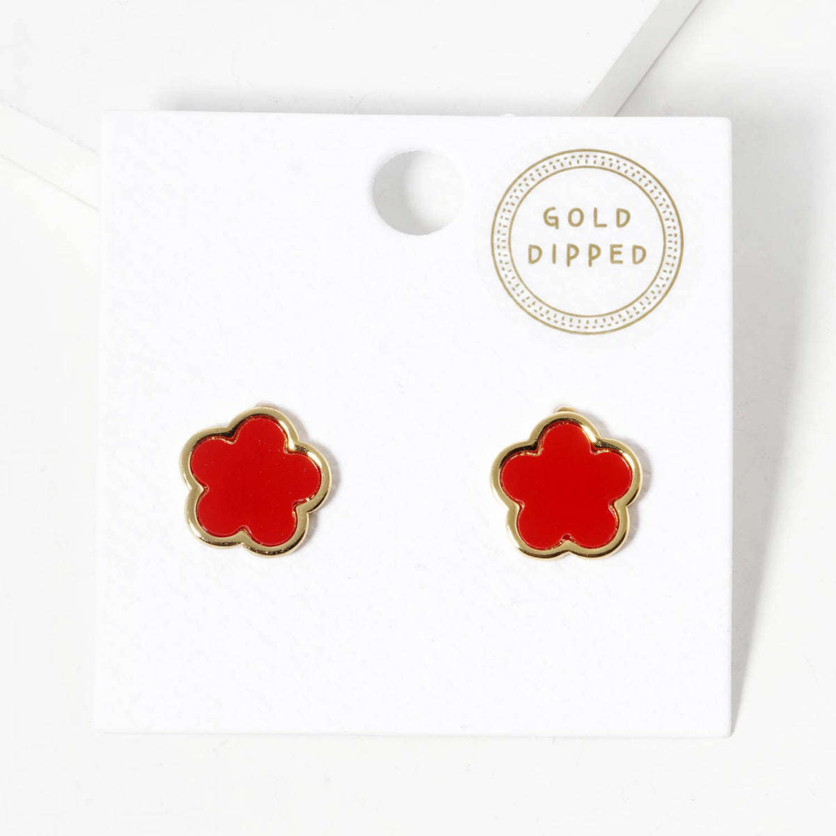 Minimalist Dainty Clover Flower Stud Earrings