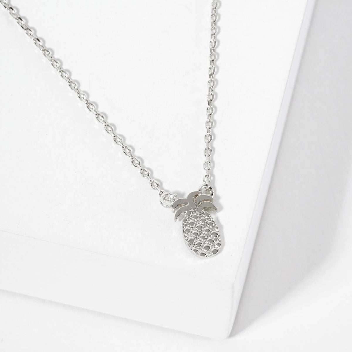 Minimalist Dainty Pineapple Charm Necklace