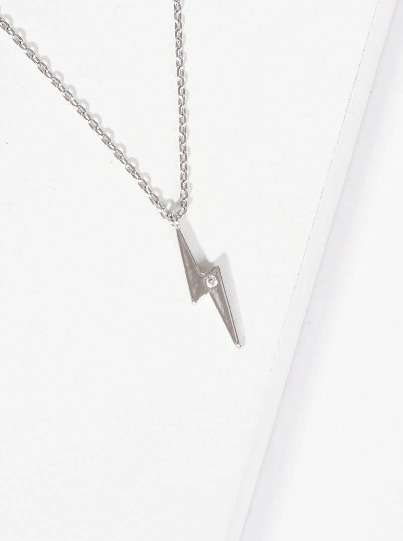 Gold Plated Thunder Charm Necklace