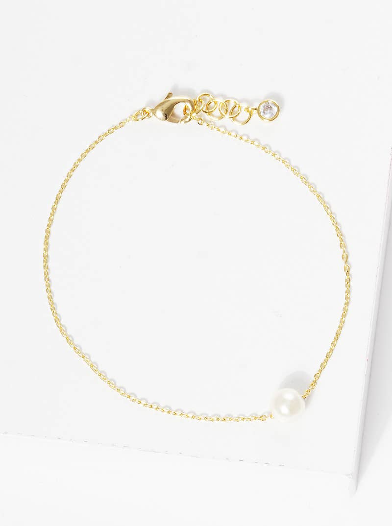 Minimalist Pearl Chain Bracelet