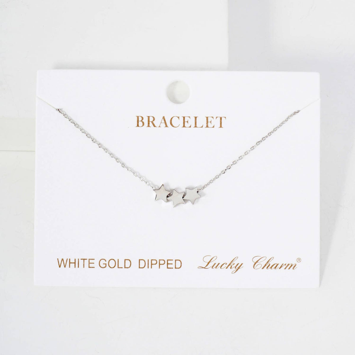Celestial-Theme 5mm Three-Star Chain Bracelet