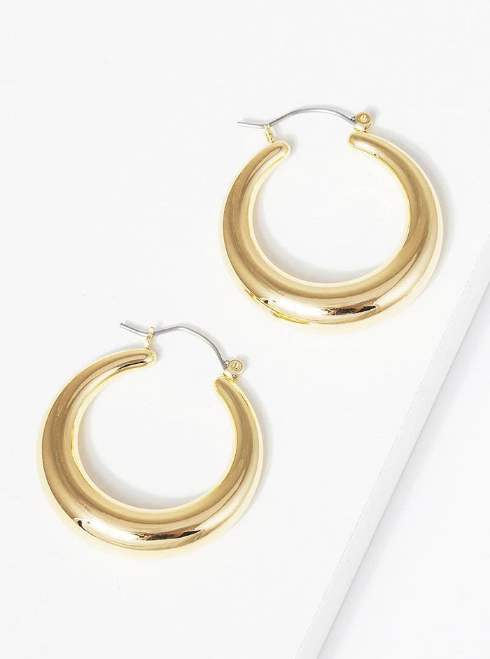 Chunky Oval Hoop Earrings