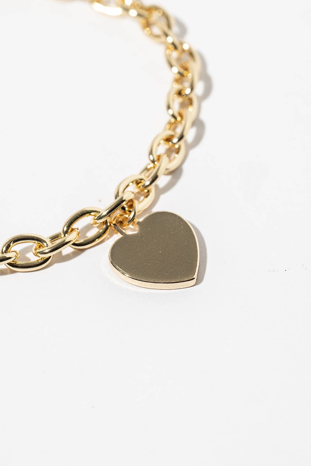 Magnetic Clasp Heart Charm Link Bracelet