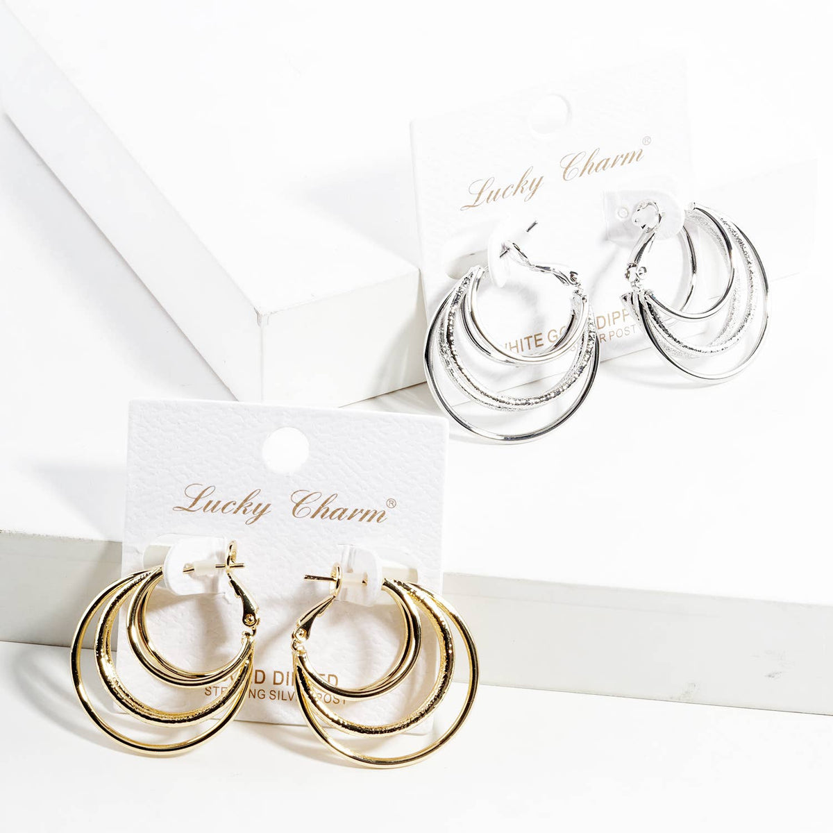 Multi-Strand Hoop Earrings