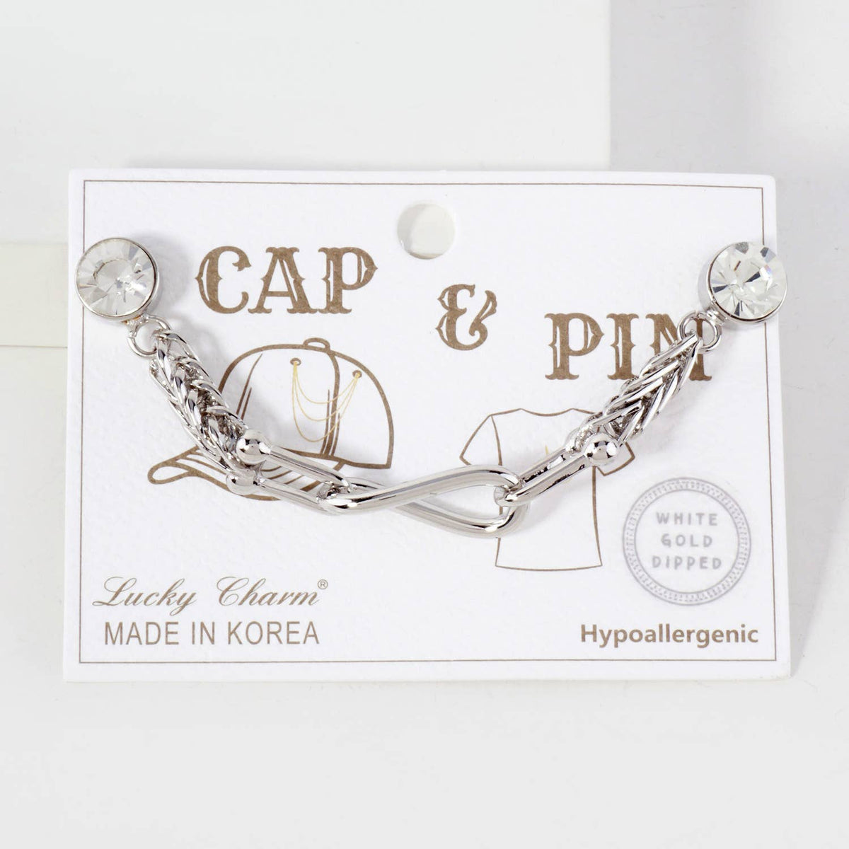 Crystal Chain Cap & Pin Accessory