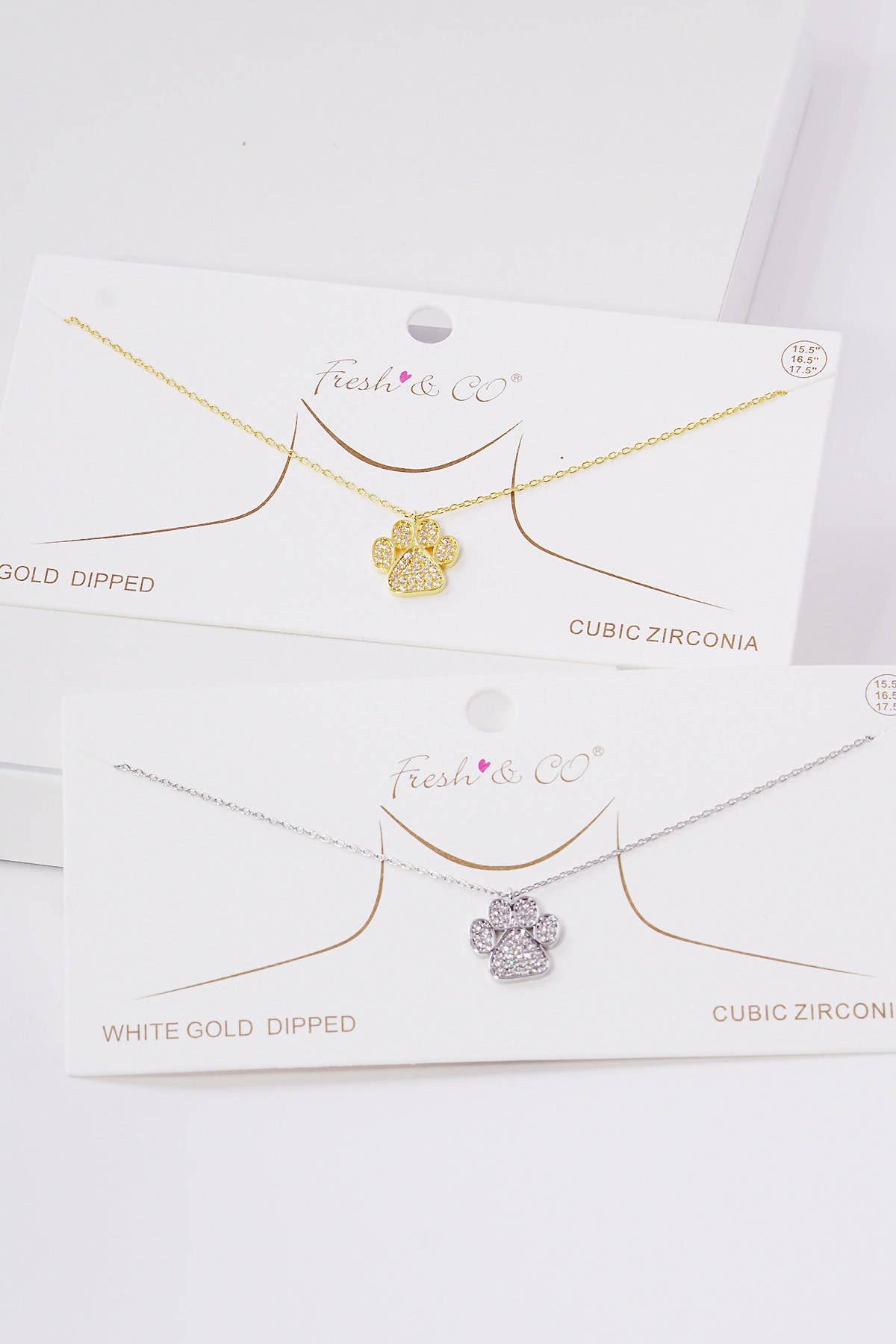 Gold Dog Paw Print Necklace