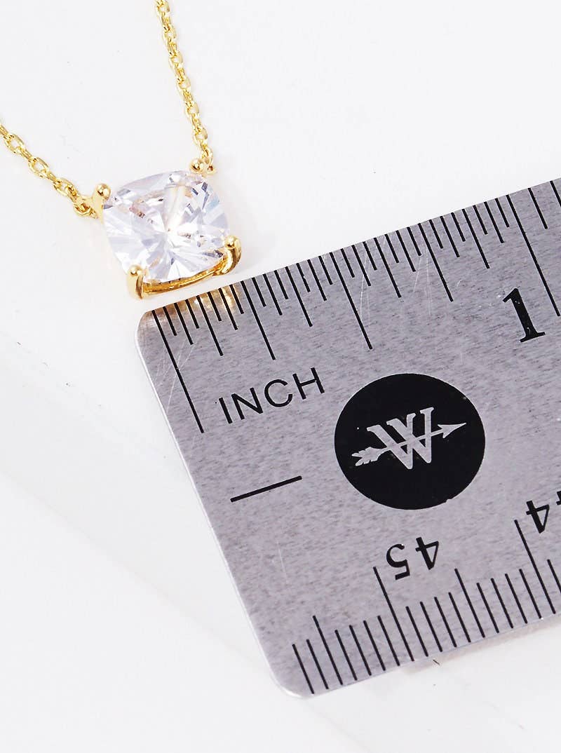 Gold Plated Oval Cut Moissanite Necklace