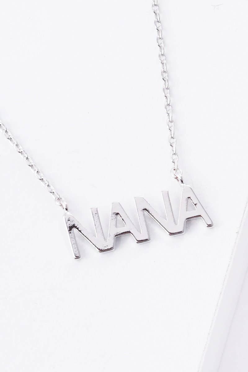 Gold Plated Bold Letter NANA Necklace